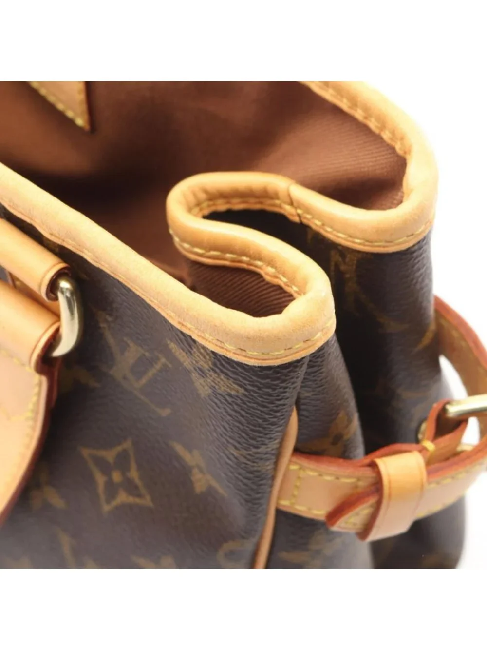 Louis Vuitton Handbag Batignolles Canvas Leather